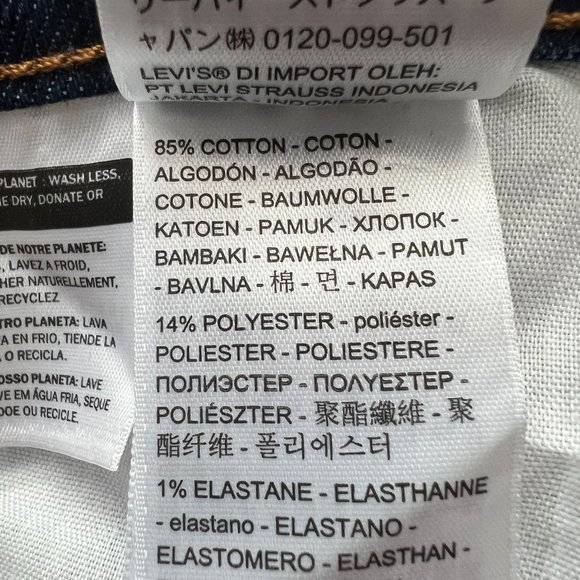 NWT Levi's Wedgie Straight Button Fly Size 24W Cotton Denim Jeans Plus S… - Picture 8 of 16